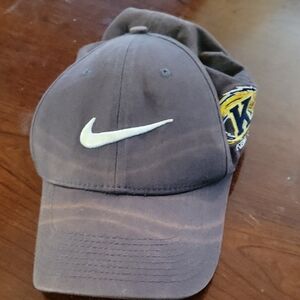 Nike Dark Brown Cap with White Logo Kent State Uninvesity  Fitted